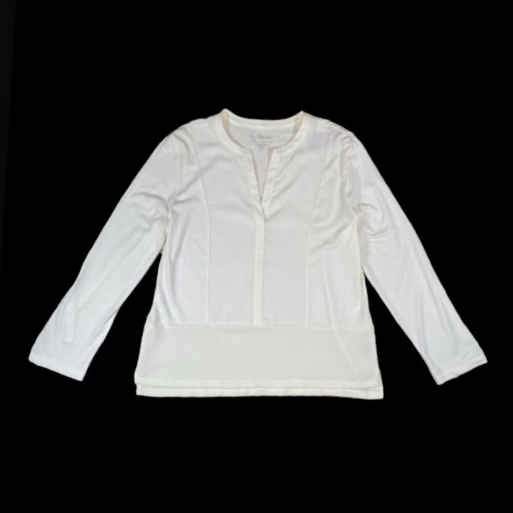 Chico's White Long Sleeve Top | Size 2/L